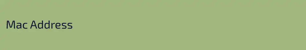 Mac Address